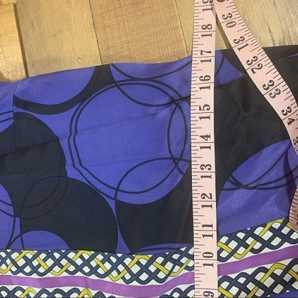 Alice & Trixie Silk Shift Purple Dress Lined Silk Abstract Geometric Retro 60s - Picture 12 of 12